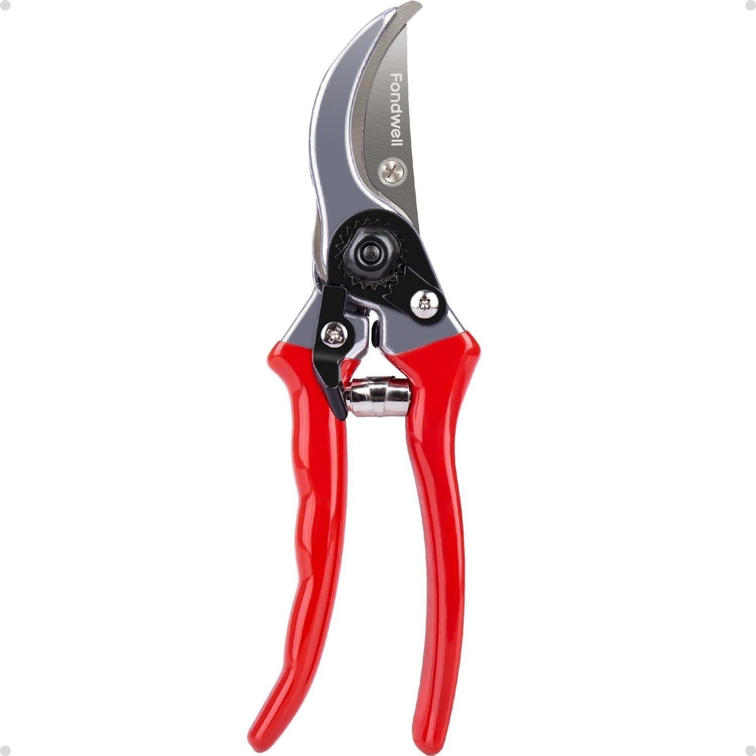 Fondwell 8.5″ Professional Hand Pruners Bypass Pruning Shears for Gardening | Heavy Duty Garden Clippers, Cuts 1-Inch Branches, Comfortable Use – Trusted by Professional Landscapers and Nursery Workers