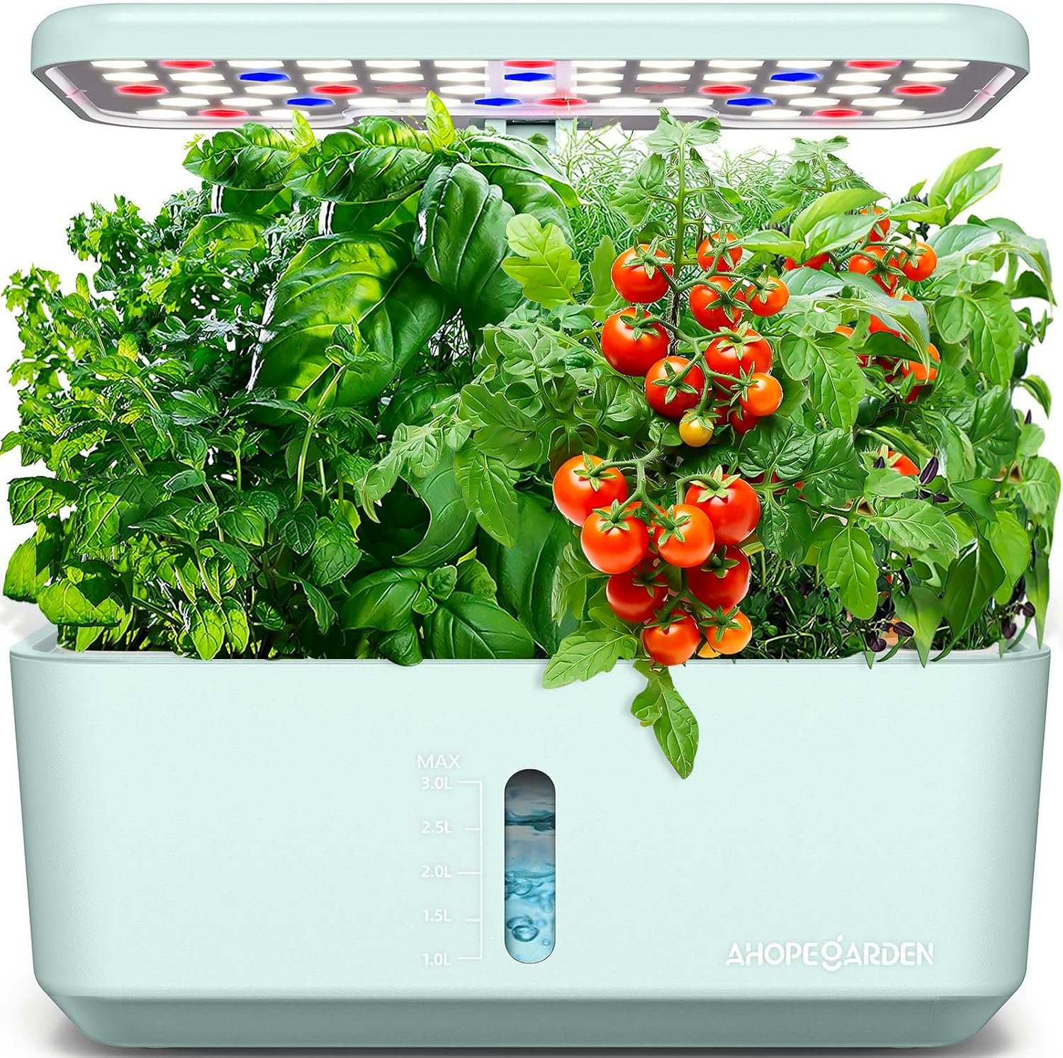 Indoor Garden Hydroponics Growing System: 10 Pods Plant Germination Kit Herb Vegetable Growth Lamp Countertop with LED Grow Light – Hydrophonic Planter Grower Harvest Lettuce